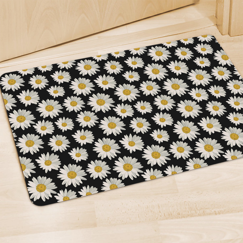 Daisy Flower Pattern Print Polyester Doormat
