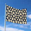 Daisy Flower Pattern Print Polyester Flag