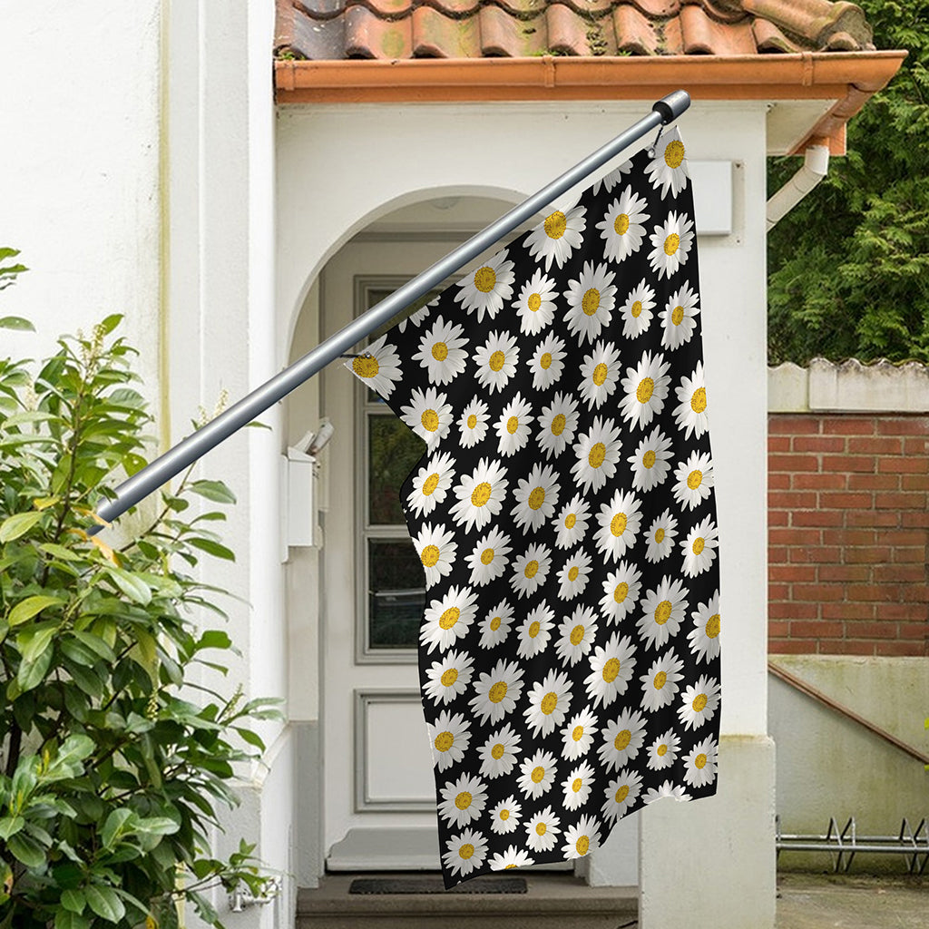 Daisy Flower Pattern Print Polyester Flag