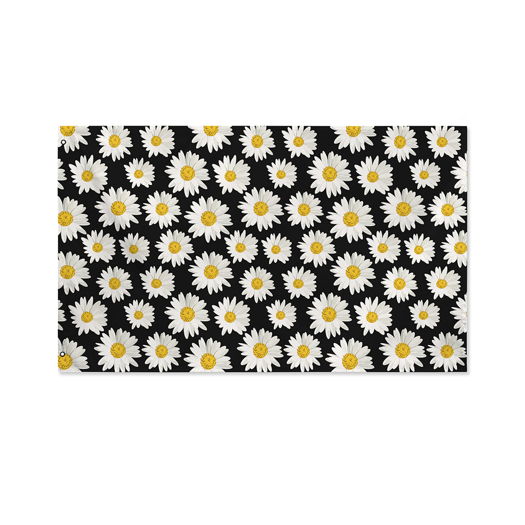 Daisy Flower Pattern Print Polyester Flag