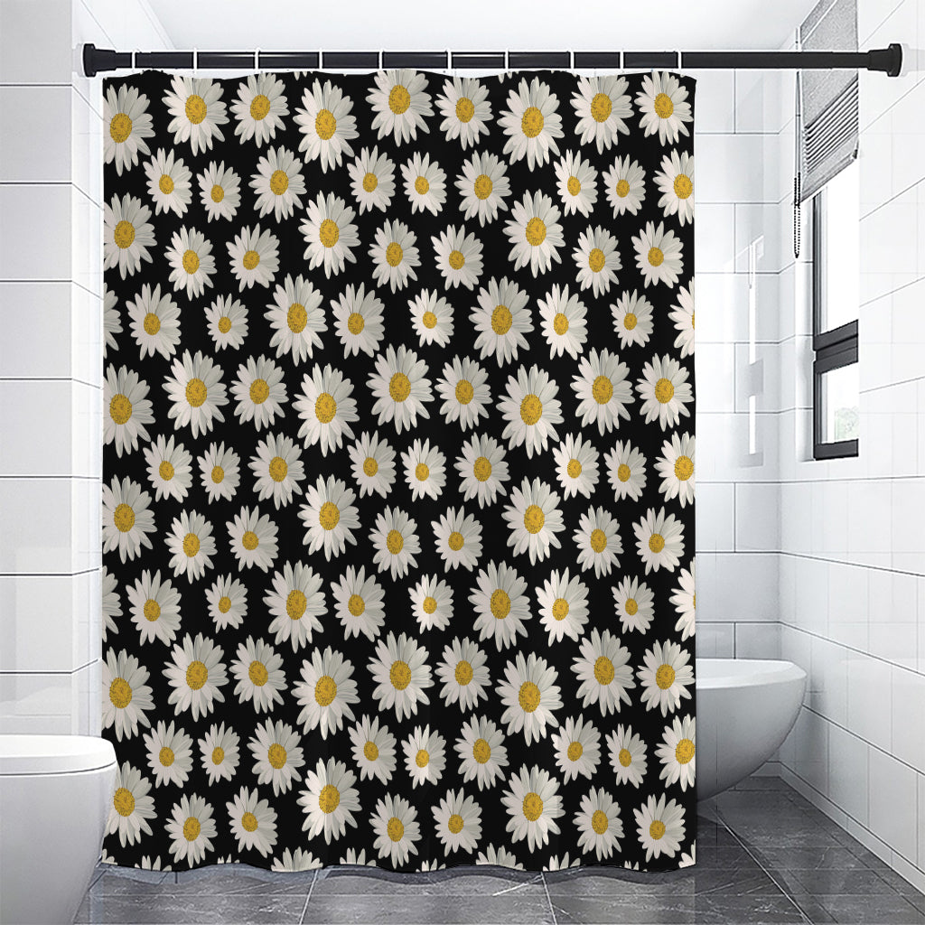 Daisy Flower Pattern Print Premium Shower Curtain