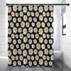 Daisy Flower Pattern Print Premium Shower Curtain