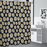 Daisy Flower Pattern Print Premium Shower Curtain