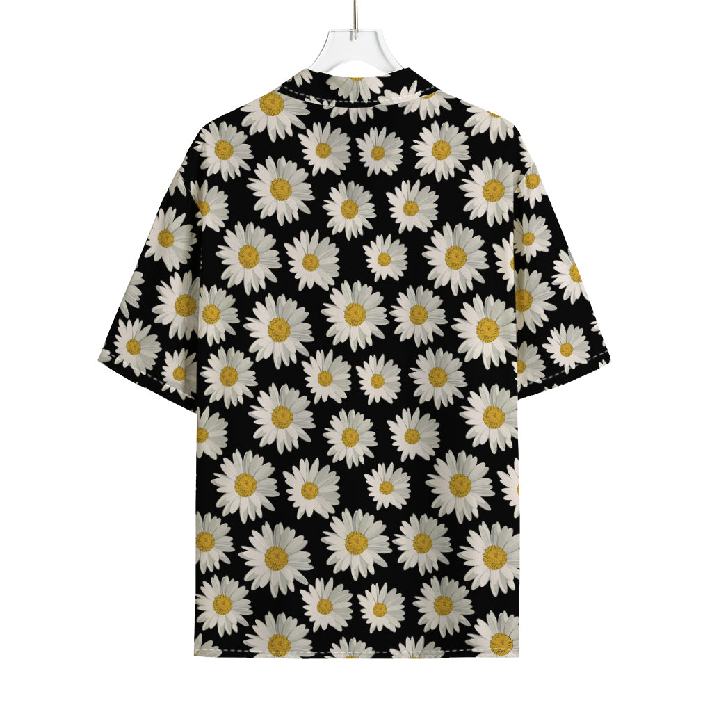 Daisy Flower Pattern Print Rayon Hawaiian Shirt