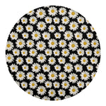 Daisy Flower Pattern Print Round Blanket