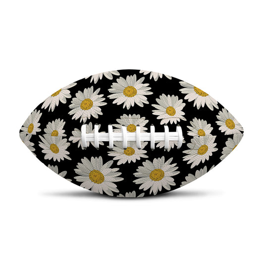 Daisy Flower Pattern Print Rugby Ball
