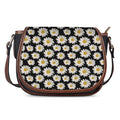 Daisy Flower Pattern Print Saddle Bag