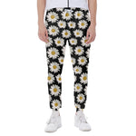 Daisy Flower Pattern Print Scuba Joggers