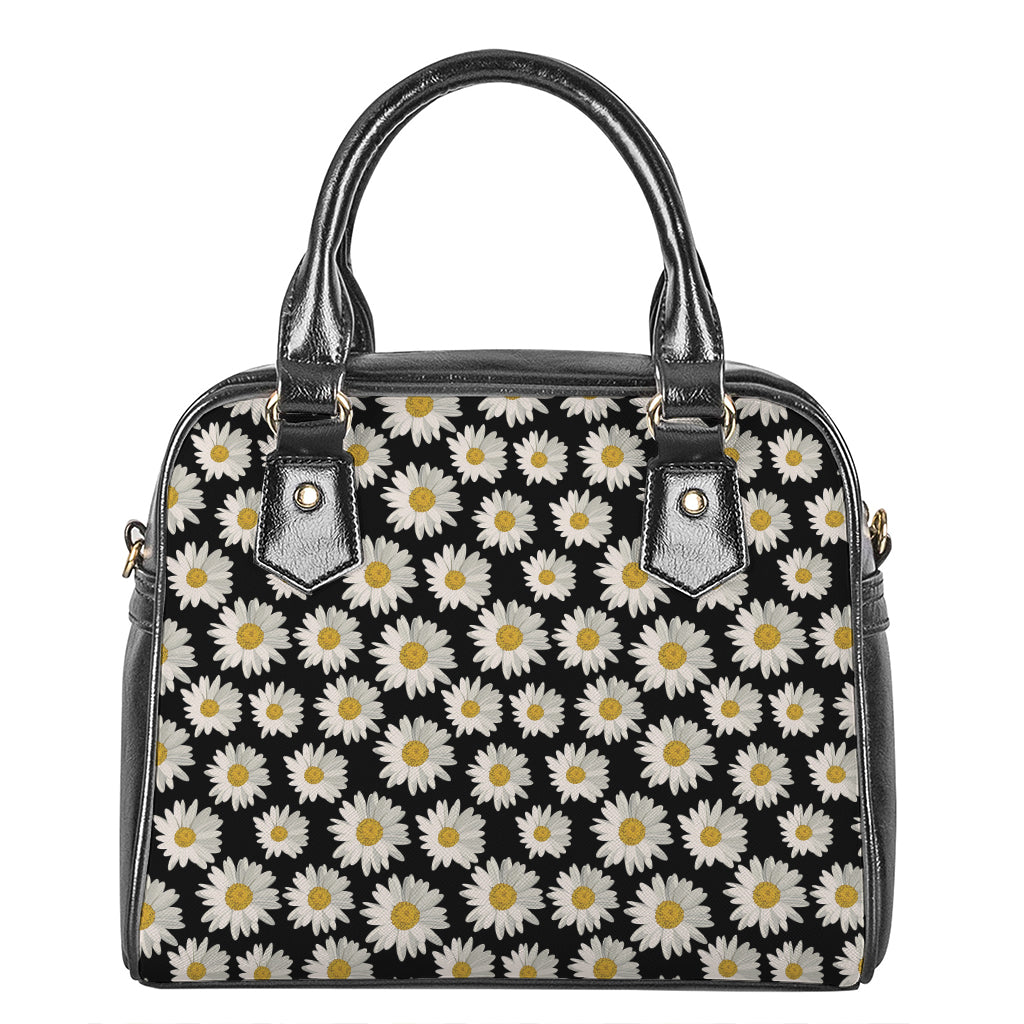 Daisy Flower Pattern Print Shoulder Handbag