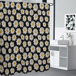 Daisy Flower Pattern Print Shower Curtain