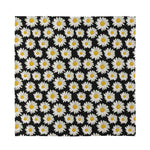 Daisy Flower Pattern Print Silk Bandana