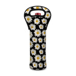 Daisy Flower Pattern Print Single Neoprene Wine Tote