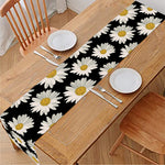 Daisy Flower Pattern Print Table Runner