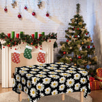 Daisy Flower Pattern Print Tablecloth
