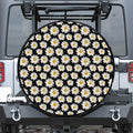 Daisy Flower Pattern Print Tire Cover