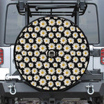 Daisy Flower Pattern Print Tire Cover With Camera Hole