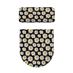 Daisy Flower Pattern Print Toilet Lid And Tank Cover Set