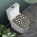 Daisy Flower Pattern Print Toilet Lid Cover