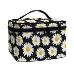Daisy Flower Pattern Print Travel Makeup Bag