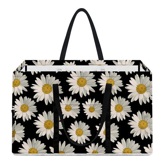 Daisy Flower Pattern Print Utility Tote Bag
