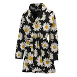 Daisy Flower Pattern Print Women's Bathrobe