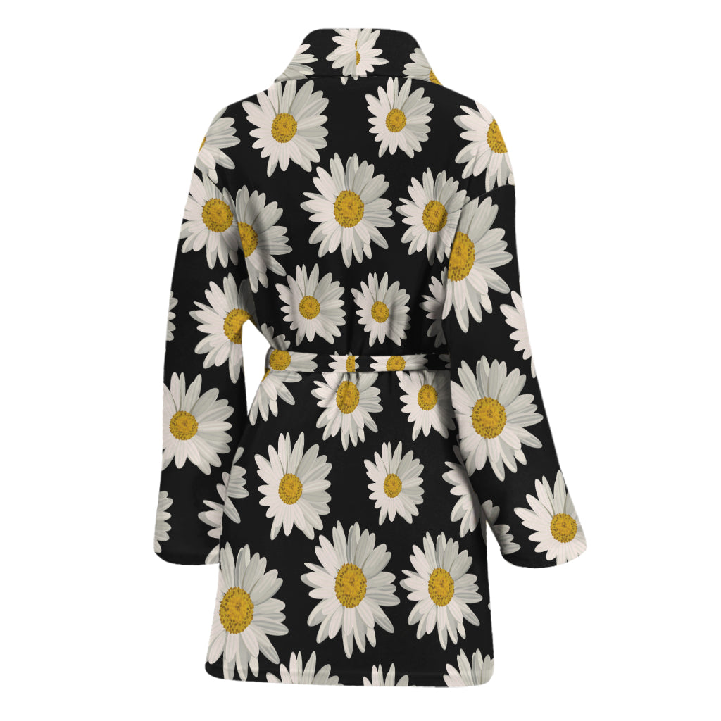 Daisy Flower Pattern Print Women's Bathrobe