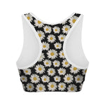 Daisy Flower Pattern Print Women's Sports Bra