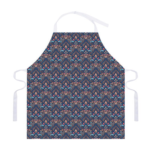 Damask Boho Pattern Print Adjustable Apron