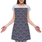Damask Boho Pattern Print Adjustable Apron