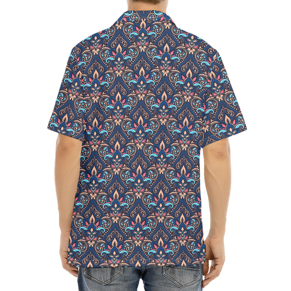 Damask Boho Pattern Print Aloha Shirt