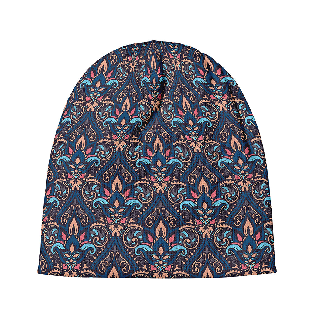 Damask Boho Pattern Print Beanie