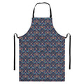 Damask Boho Pattern Print Bib Apron With Pocket
