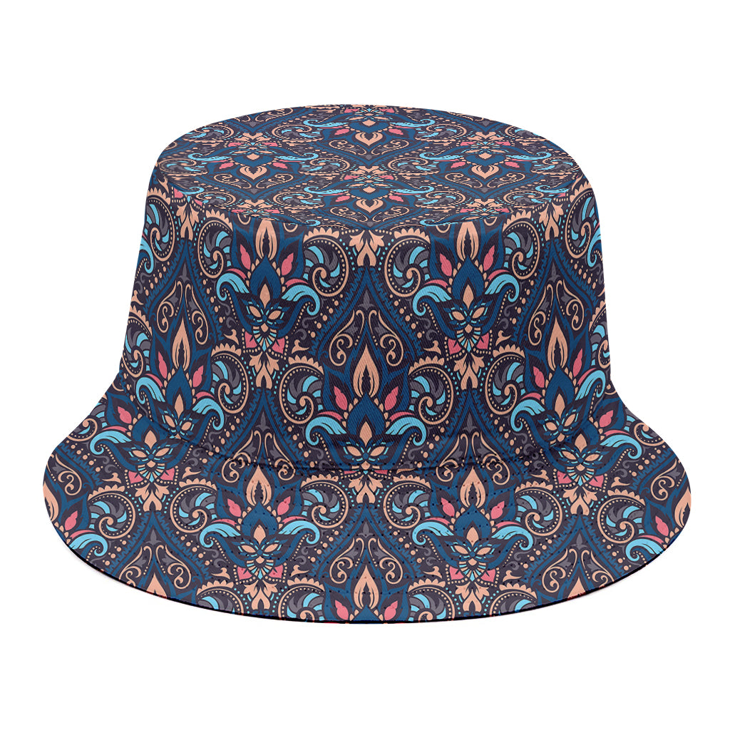 Damask Boho Pattern Print Bucket Hat