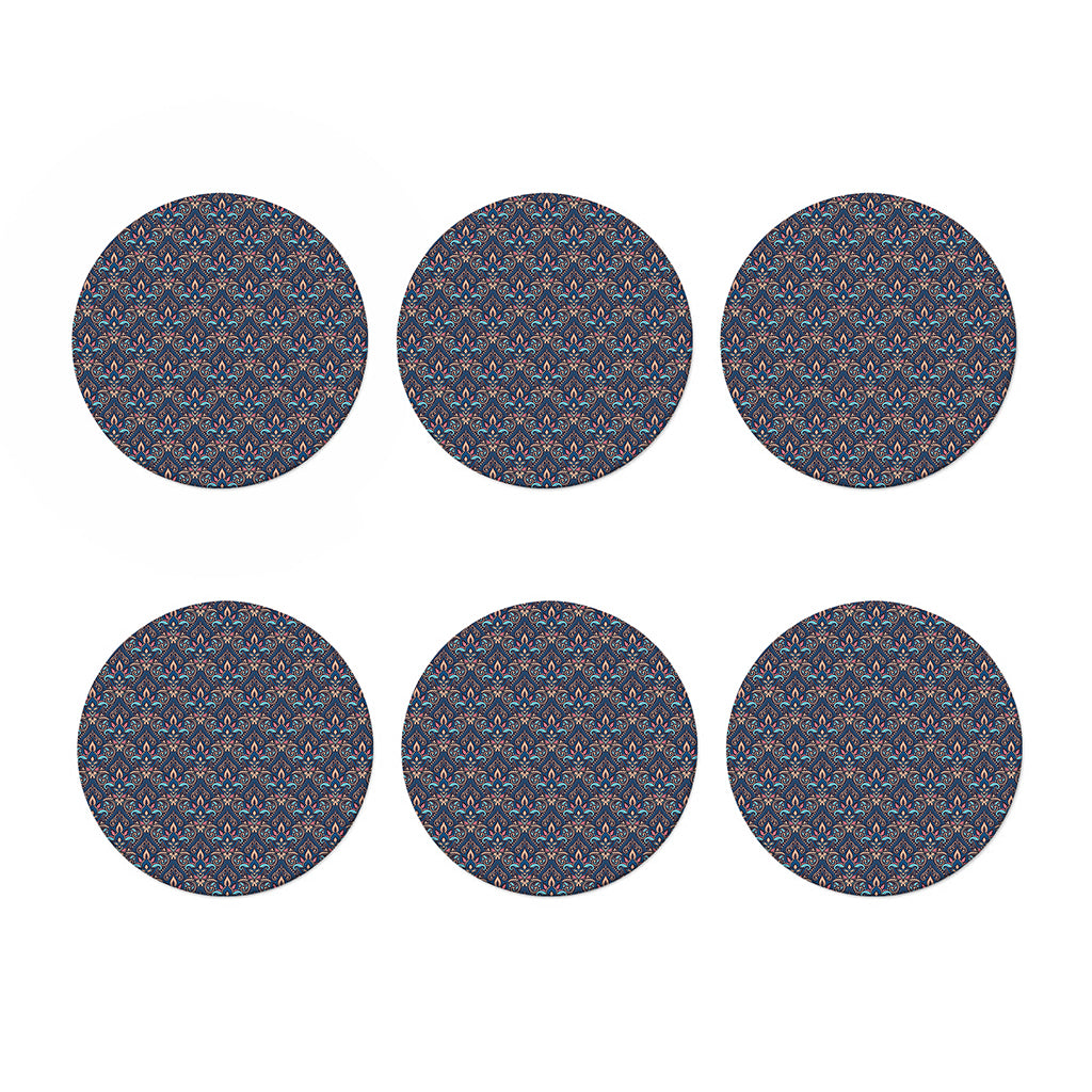 Damask Boho Pattern Print Coaster Set