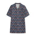 Damask Boho Pattern Print Cotton Hawaiian Shirt