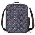 Damask Boho Pattern Print Crossbody Lunch Bag