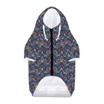 Damask Boho Pattern Print Dog Zip Up Hoodie