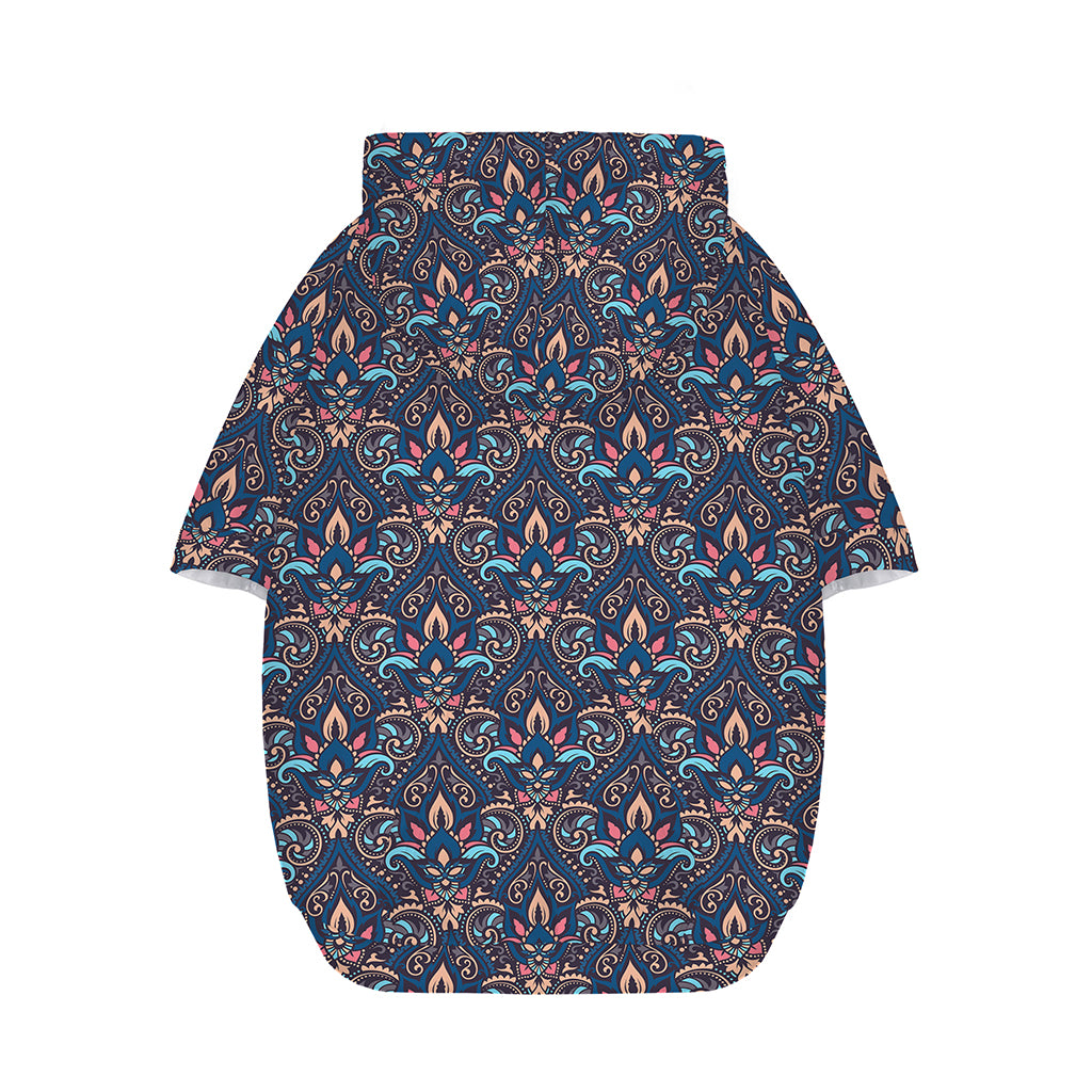 Damask Boho Pattern Print Dog Zip Up Hoodie