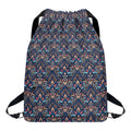 Damask Boho Pattern Print Drawstring Backpack