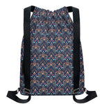Damask Boho Pattern Print Drawstring Backpack