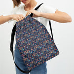 Damask Boho Pattern Print Drawstring Backpack