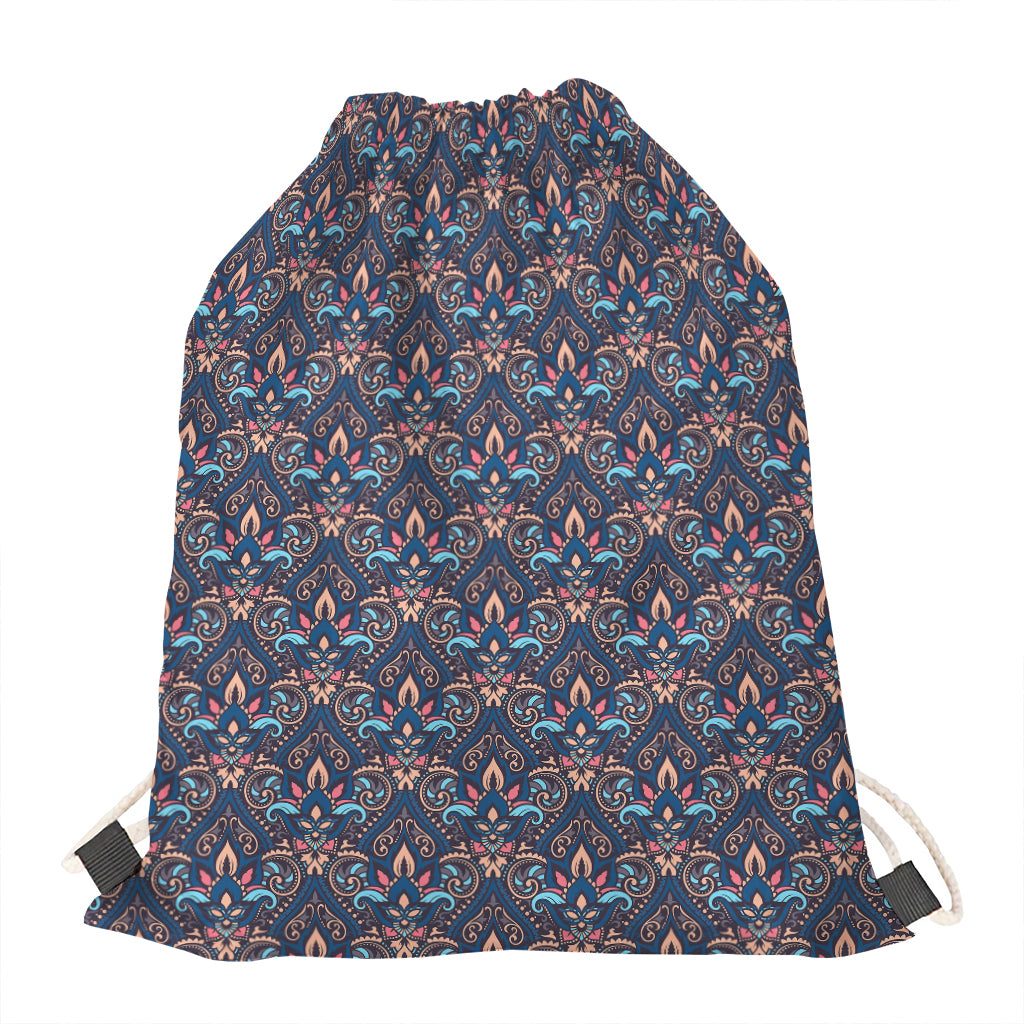 Damask Boho Pattern Print Drawstring Bag