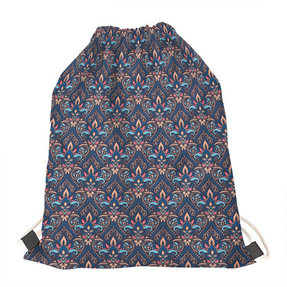 Damask Boho Pattern Print Drawstring Bag