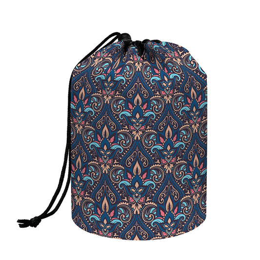 Damask Boho Pattern Print Drawstring Makeup Bag