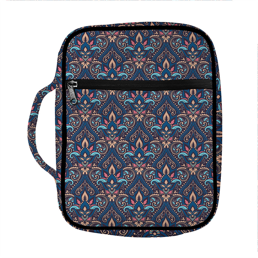 Damask Boho Pattern Print Front Pocket Bible Bag