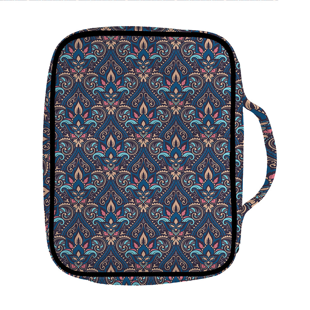 Damask Boho Pattern Print Front Pocket Bible Bag