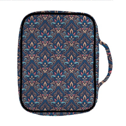 Damask Boho Pattern Print Front Pocket Bible Bag