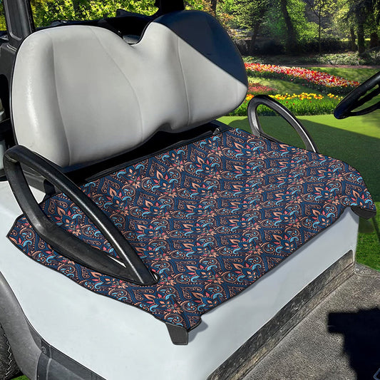Damask Boho Pattern Print Golf Cart Seat Cover