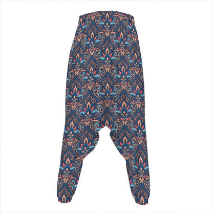 Damask Boho Pattern Print Hammer Pants