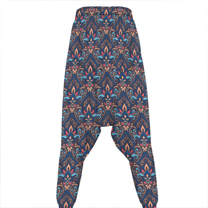 Damask Boho Pattern Print Hammer Pants
